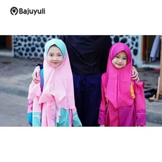 Baju Muslim Anak Putih Warna Hitam Umur 13 Tahun