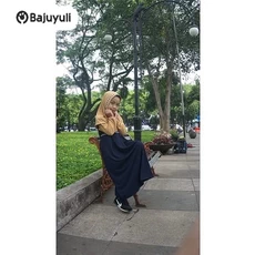 Gamis Anak Warna Navy Warna Hitam Umur 12 Tahun