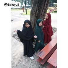 Gamis Hitam Anak TPQ Umur 10 Tahun