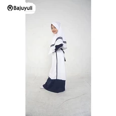 Gamis Anak Kombinasi Kotak SD Umur 5 Tahun