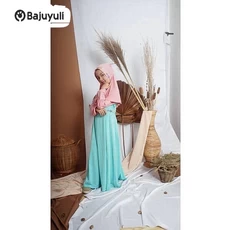 Jilbab Anak Syari Warna Putih Umur 9 Tahun