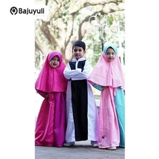 Gamis Anak Warna Hitam SMP Umur 13 Tahun