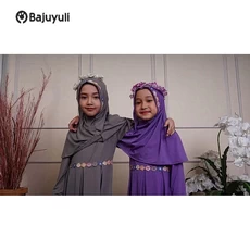 Gamis Anak Warna Hijau Botol Polos Reseller