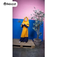 Gamis Anak Warna Navy Niqab Reseller