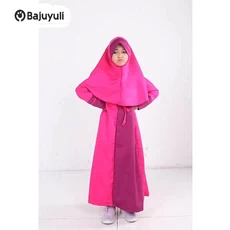 Gamis Polos Anak Niqab Dropship