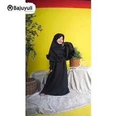 Gamis Anak Kombinasi Kotak Lebaran Dropship