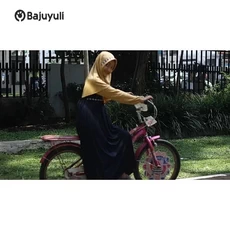 Gamis Jeans Anak Perempuan Niqab Tanggung