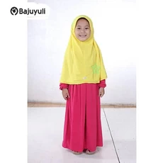 Gamis Anak Bahan Moscrepe SMP Umur 12 Tahun