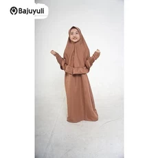 Gamis Jeans Anak Perempuan Niqab Umur 6 Tahun