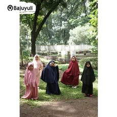 Gamis Anak Hijau Botol Lebaran Ecer