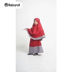 Gamis Anak Kombinasi Kotak SD Remaja