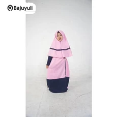 Gamis Anak Kombinasi 2 Warna MTS Ecer