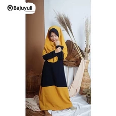 Gamis Anak Bahan Moscrepe SMP Umur 8 Tahun