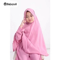 Jilbab Anak Syari Polos Tanggung