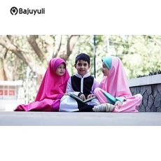 Gamis Anak Warna Hijau Botol TPA Umur 5 Tahun