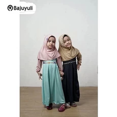 Gamis Levis Anak Perempuan Warna Hitam Umur 5 Tahun