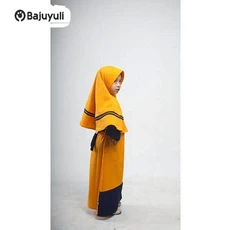 Gamis Anak Bahan Moscrepe Seragam Umur 5 Tahun