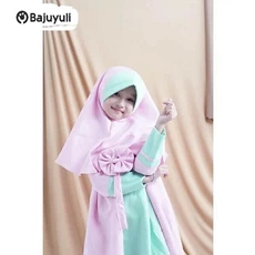 Gamis Anak Kombinasi 2 Warna TPA Ecer