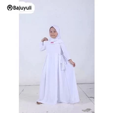 Jilbab Anak Syari Warna Hitam Umur 6 Tahun