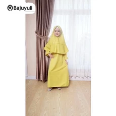 Gamis Anak Hijau Botol SD Tanggung