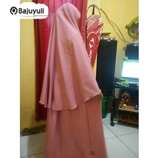 Gamis Anak Bahan Moscrepe Warna Hitam Umur 13 Tahun