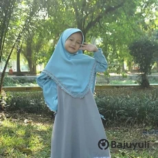 Gamis Anak Warna Navy TPA Umur 6 Tahun