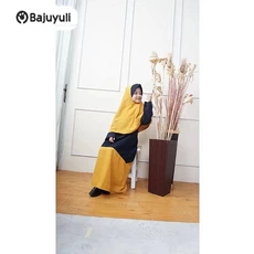 Gamis Anak Kombinasi 2 Warna Syari Reseller