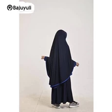 Gamis Anak Warna Navy Niqab Remaja