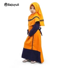 Gamis Anak Bahan Moscrepe Niqab Umur 6 Tahun