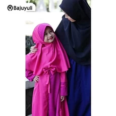 Gamis Anak Hijau Botol Murah ABG