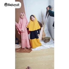 Gamis Anak Kombinasi 2 Warna Seragam ABG