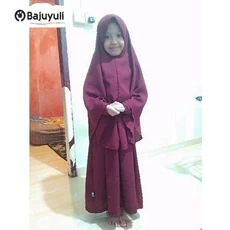 Gamis Anak Bahan Wolfis SMP Grosir