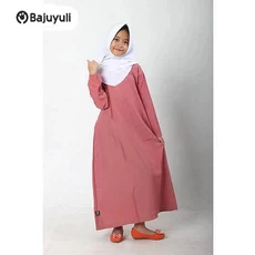 Gamis Jeans Anak Perempuan Polos Umur 10 Tahun