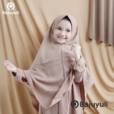 Gamis Putih Anak Niqab Umur 11 Tahun