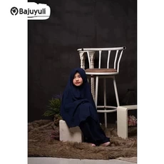 Gamis Putih Anak Rabbani Niqab Ecer