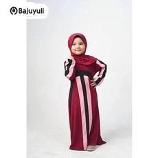 Gamis Anak Kombinasi 2 Warna Ngaji Umur 12 Tahun