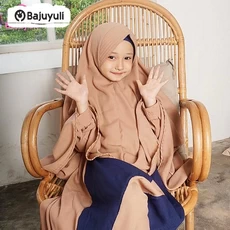 Gamis Anak Warna Hitam SMP Anak Tanggung
