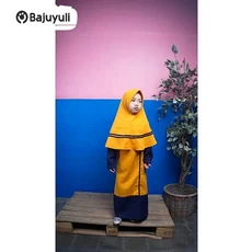 Gamis Anak Bahan Moscrepe Polos Anak Tanggung