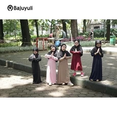 Gamis Anak Warna Hijau Botol Niqab Anak Tanggung