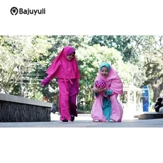 Gamis Anak Warna Hijau Botol TPQ Dropship