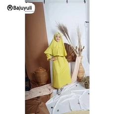 Gamis Anak Warna Navy Pesantren Umur 10 Tahun