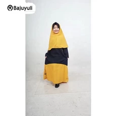 Gamis Anak Kombinasi Kotak Murah Dropship