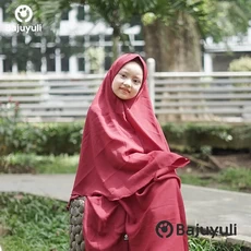 Gamis Anak Kombinasi Kotak Syari Umur 5 Tahun