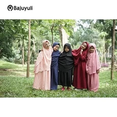 Gamis Anak Hijau Botol TPA Umur 8 Tahun