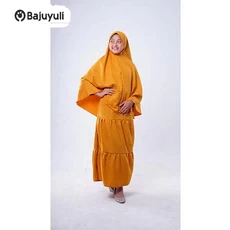 Gamis Hitam Anak Perempuan SMP Anak Tanggung