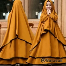 Gamis Hitam Anak Warna Putih Dropship