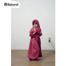 Gamis Anak Warna Navy TPQ Umur 11 Tahun