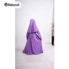 Gamis Jeans Anak Perempuan Warna Putih Anak Tanggung