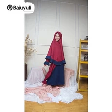 Gamis Polos Anak Niqab Umur 5 Tahun