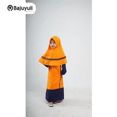 Gamis Anak Kombinasi 2 Warna TPQ Grosir
